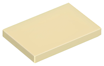 Деталь LEGO Tile 2 x 3 26603 Tan U