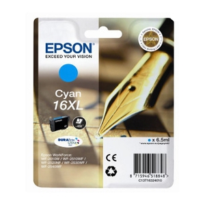 Картридж Epson T1632 16XL Cyan голубой оригинальный WF-2010W, WF-2510WF, WF-2520NF, WF-2530WF, WF-2540WF C13T16324010