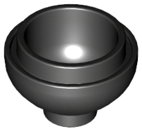 Brick, Round 2 x 2 Dome Bottom 15395 Black U
