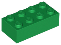 Brick 2 x 4, 3001 Green N