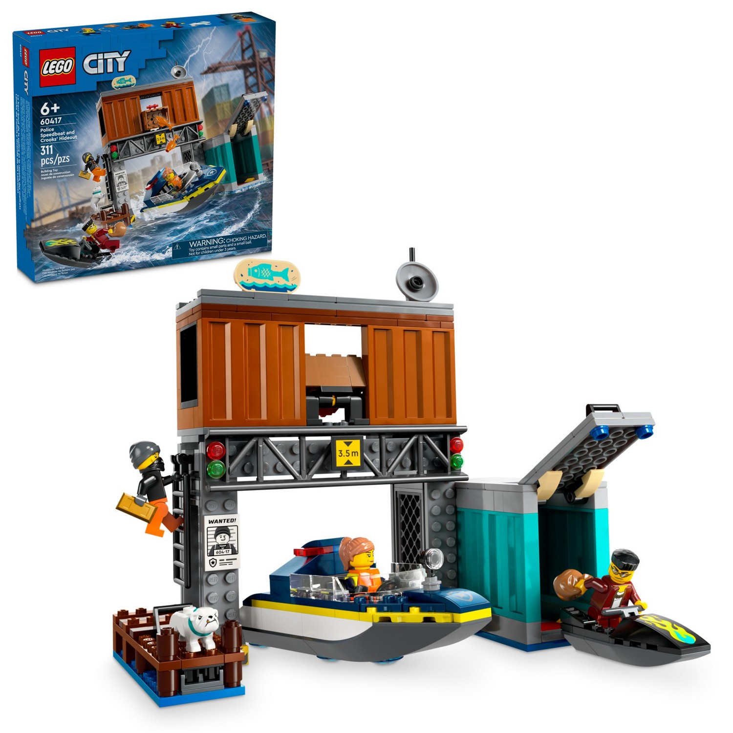 Конструктор LEGO City 60417 Полицейский катер и убежище преступников в  магазине Shop-device