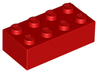 Brick 2 x 4, 3001 Red N