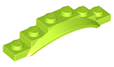 Деталь LEGO Брызговик с колесной аркой Lego Vehicle, Mudguard 1 1/2 x 6 x 1 with Arch 62361 (4925, 63970) Lime U