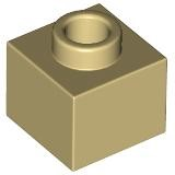 Brick, Modified 1 x 1 x 2/3 with Open Stud, 86996 Tan N