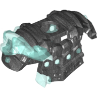 Minifigure Armor Breastplate with Shoulder Pads with Molded Trans-Light Blue Crystals Pattern, 41158pb01 Pearl Dark Gray U