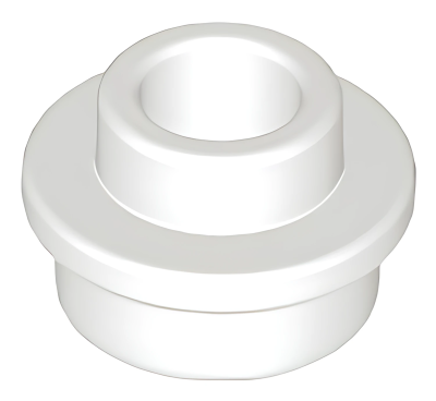 Деталь LEGO Plate, Round 1 x 1 with Open Stud 85861 (614101) White  N