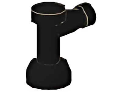 Деталь LEGO Кран Lego Tap 1 x 1 without Hole in Nozzle End 4599b Black U