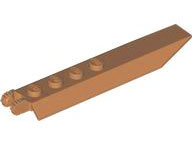 Hinge Plate 1 x 8 with Angled Side Extensions, Squared Plate Underside, 14137 Medium Nougat U