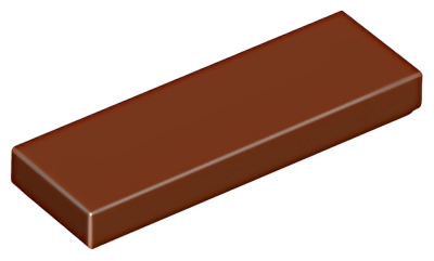 Деталь LEGO Tile 1 x 3 63864 (37294) Reddish Brown U