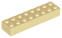 Brick 2 x 8, 3007 Tan U