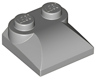 Деталь LEGO Lego Slope, Curved 2 x 2 x 2/3 with Two Studs and Curved Sides 47457 (78882) Light Bluish Grey U