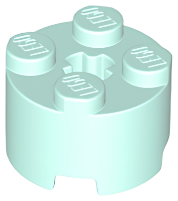 Деталь LEGO Brick, Round 2 x 2 with Axle Hole 3941 (6116, 6143, 39223) Light Aqua U