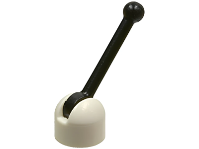 Деталь Lego Антенна Antenna Small Base with Black Lever (4592 / 4593) 4592c02, 73587c02 White U