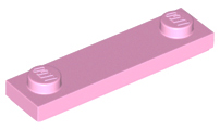 Plate, Modified 1 x 4 with 2 Studs with Groove, 41740 Bright Pink U