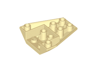Wedge 4 x 4 Triple Inverted with Connections between 4 Studs, 13349 Tan U