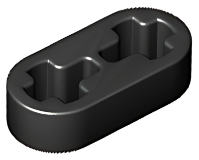 Деталь LEGO Technic, Liftarm Thin 1 x 2 - Axle Holes 41677 Black N