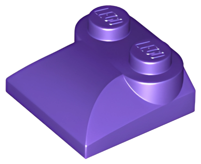 Деталь LEGO Lego Slope, Curved 2 x 2 x 2/3 with Two Studs and Curved Sides 47457 (78882) Dark Purple U