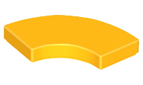 Tile, Round Corner 2 x 2 Macaroni, 27925 Bright Light Orange U