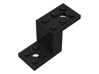 Bracket 5 x 2 x 2 1/3 with 2 Holes, 6087 Black U