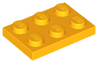 Plate 2 x 3, 3021 Bright Light Orange U