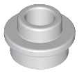 Plate, Round 1 x 1 with Open Stud, 85861 Light Bluish Gray N