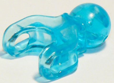 Hero Factory Arm / Leg with Ball Joint and Ball Socket, Short 90612 Trans-Light Blue N