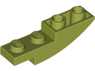 Slope, Curved 4 x 1 Inverted, 13547 Olive Green N