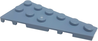 Wedge, Plate 6 x 3 Right, 54383 Sand Blue U