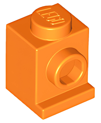 Деталь LEGO Brick, Modified 1 x 1 with Headlight 4070 (30069, 35388) Orange U