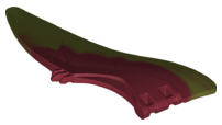 Dinosaur Wing Pteranodon - Right with Marbled Olive Green Edge Pattern, 98089pb04 Dark Red U