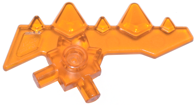 Minifigure, Weapon Blade with Bars and 5 Spikes, 23861 Trans-Orange N