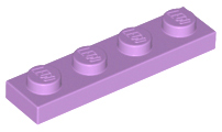 Plate 1 x 4, 3710 Medium Lavender N