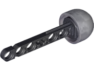 Projectile Arrow, Liftarm Shaft with Solid Pearl Light Gray Rubber End, 32133ac04 Black U