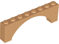 Arch 1 x 8 x 2 Raised, 16577 Medium Nougat U