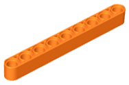 Technic, Liftarm Thick 1 x 9, 40490 Orange N