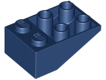 Slope, Inverted 33 3 x 2 with Flat Bottom Pin without Connections between Studs, 3747a Dark Blue U