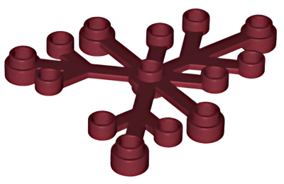 Деталь LEGO Листья дерева Lego Plant Leaves 6 x 5 2417 Dark Red U