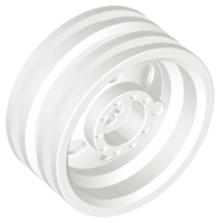 Wheel 30mm D. x 14mm, 56904 White N