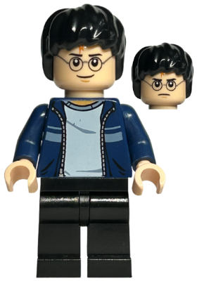 Минифигурка Lego Harry Potter - Dark Blue Open Jacket with Stripe, Black Legs hp087