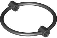 Ring 7 x 7 with Axle Connectors 1L, 79851 Black N