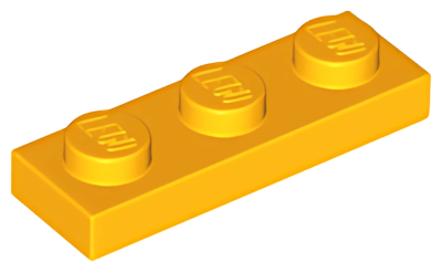 Деталь LEGO Plate 1 x 3 3623 Bright Light Orange U
