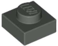 Plate 1 x 1, 3024 Dark Gray U