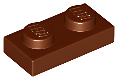 Деталь LEGO Plate 1 x 2 3023 Reddish Brown U