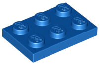 Plate 2 x 3, 3021 Blue N