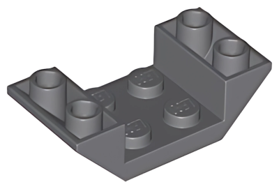 Деталь LEGO Lego Slope, Inverted 45 4 x 2 Double with 2 x 2 Cutout 4871 Dark Bluish Gray U