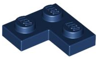Plate 2 x 2 Corner, 2420 Dark Blue N