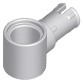 Technic, Pin with Friction Ridges and Pin Hole, 15100 Light Bluish Gray U