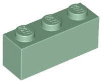 Brick 1 x 3, 3622 Sand Green U