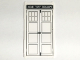 Glass for Window 1 x 4 x 6 with 'POLICE PUBLIC CALL BOX' Mirror Image Tardis Door Pattern, 57895pb029  