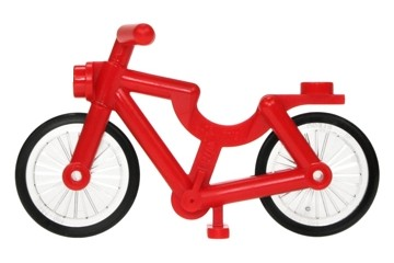 Bicycle with Trans-Clear Wheels and Black Tires (4719 / 4720 / 2807), 4719c01 Red U